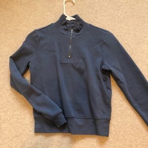 Blue Cropped Quarter-Zip